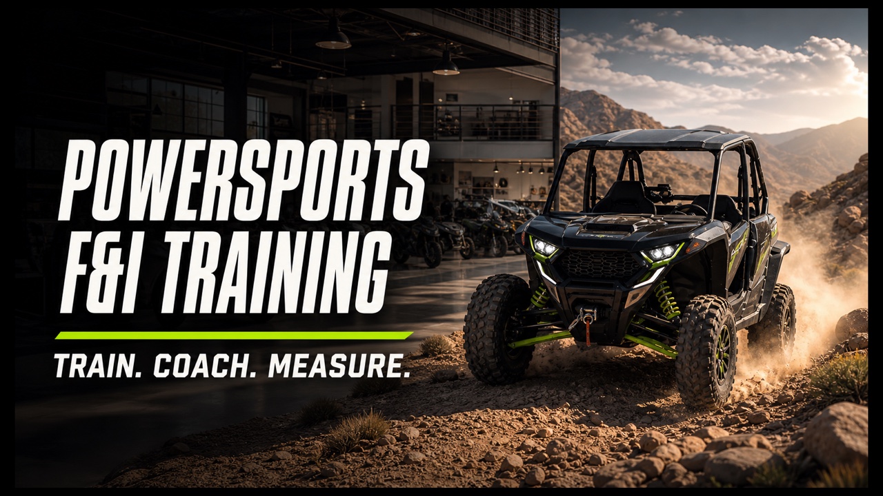 Powersports F&I Training — Train. Coach. Measure.